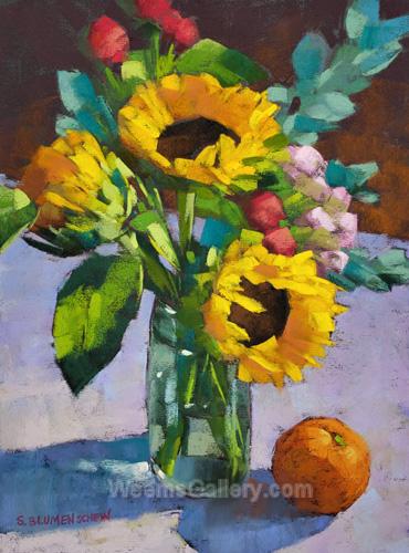 Sunflowers with Orange by Sarah Blumenschein